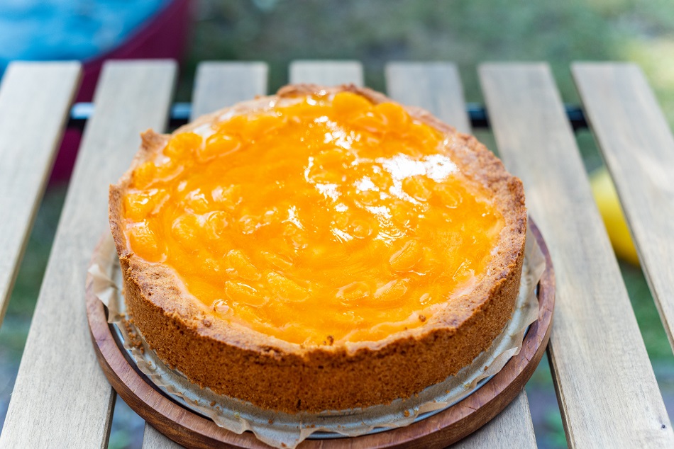 torta con marmellata all'arancia